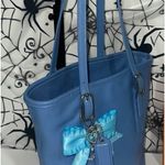 Coach VINTAGE # 9803 blue tote Excellent condition with charms shown Photo 0