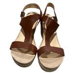 Reaction Kenneth Cole Card Wedge Sandal Brown Wedge Sandals Size 10 Photo 9
