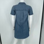 Madewell  Women’s Chambray Frayed Hem Button Down Shirt Dress Women XXS Photo 4
