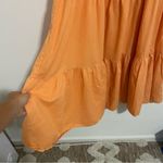 Charlie Holiday  Orange Tiered Linen Maxi Dress size Small Photo 4