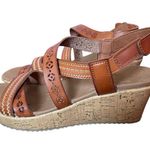 Skechers Cali Beverlee Delicate Glow Vegan Wedge Sandals Luggage Brown Size 7 Photo 1