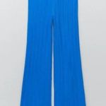 ZARA 💕 SPECIAL EDITION💕 Ribbed Knit Pants ~ Cobalt Blue Small S NWOT Photo 0