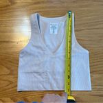 Athleta  Ribbed Crop Top Cream/light Pink Color Size XS Photo 3