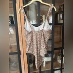 Roller Rabbit  block print one piece swimsuit floral ruffle straps scoop neck Photo 3