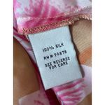 Cache Silk Floral Halter Neck Top Women's Size M Pink Orange Orchid Photo 3