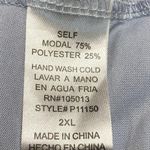 Jennaration Women Shirt Top Blouse Size 2XL Light Blue Shade Color Short Sleeve Photo 6