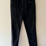 Abercrombie & Fitch The Super Skinny Ultra High Rise Black Distressed Hem Jeans Photo 0