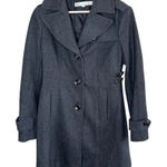 Kenneth Cole  Classic Womens Gray Wool Blend Peacoat Size 6 Photo 0