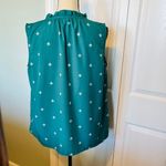 Merona  Green Sleeveless Top Blouse Womens Size‎ XL Tie Neck Office Work Summer Photo 9
