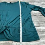 Zobha Women's Twist Front Long Sleeve Athletic Tee T Shirt Dark Teal L LG Large Photo 11