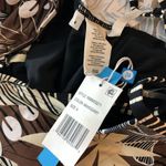 Bleu Rod Beattie  Tankini Top High Neck Underwire Lattice Keyhole Floral Brown 6 Photo 4