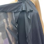 Speechless  Black Halter Tie Neck Ruffle Overlay Front Dress Womens Medium Photo 6