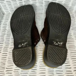 Minnetonka Brown Suede Mules / Clogs Silver Bead Detail Women’s size 9 Photo 4