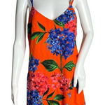 Show Me Your Mumu Dress Women XS Orange Blue Floral Criss Cross Applesauce Photo 0