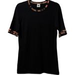 Missoni Vintage M Black Knit Top w/ Metallic Lurex Trim | Italian Designer Photo 1