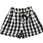 Madewell  Linen-Cotton Paperbag Shorts in Gingham Check NEW size 4 Photo 2