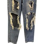 SheIn  Juniors Distressed Jeans Size XS High Rise Ripped Denim Blue Cotton Blend‎ Photo 5