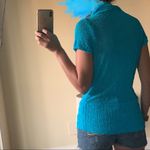 Bebe | Sexy Aqua Blue Knit Top Small Photo 2
