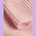 EXPRESS NWT Pink Novelty Button Off The Shoulder Oversized Sweater Photo 6