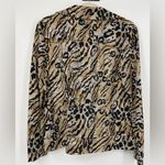 Mika & Milan Animal Print Zip up Women’s Jacket, Size Medium Brown Photo 1