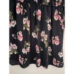 Daniel Rainn  Women's Mini Dress Medium Floral Roll Tab Sleeves Pleated Shoulder Photo 4