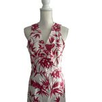 Ralph Lauren POLO 100% Linen Cream Red Botanical Linen Wrap Dress Size 6 Photo 7