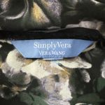 Vera Wang Simply Vera  Shirt‎ Womens Large Black Pink Floral Flowers Dark Casual Photo 6