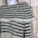 Free People Off Shoulder Sweater S | Teal Bouclé Knit | MSRP $128 | Oversized Photo 3