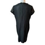 Adrianna Papell  black sheath dress woven studded professional office wear Photo 4