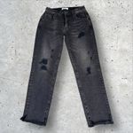 One Teaspoon One X High Waist Awesome Baggies Black Distressed Jeans Sz 28 Photo 3