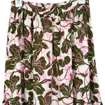 Parker  Soft White Floral Botanical Print Lined Green Pink Skirt Size NWT Size 2 Photo 11