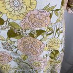 Who What Wear  Floral Print Midi Dress Womens Medium Linen Rayon Blend Cottage‎ Photo 5