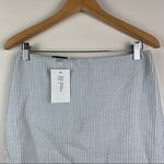 NWT Pamela Roland Pinstripe Mermaid Mini Skirt 6 White Photo 1