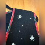 Talbots  Wool Christmas Button Down Vest Vintage Sleigh Snow Winter Deer Size XL Photo 8