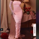 House Of CB “Sofia” Fairy Pink Mesh Maxi Dress strapless NWOT like fornarina XL Photo 2