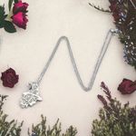 1PC Gothic Silver Plated Hollow‎ Out Witch Hat Magic Witchy Pendant Necklace Photo 1