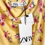 ZARA NEW  The Safia Floral Yellow Satin Slip Dress Large Blogger Fave Photo 1