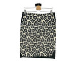 Diane Von Furstenberg  Emma Leopard Print Pencil Skirt‎ Black Size 12 Photo 2
