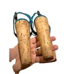 Prada  Teal Patent Leather Cork Heels Sz. 38 (US 7) Photo 7