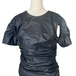 House Of CB NWT Alcea Black Vegan Leather Mini Dress Sz Large Photo 4