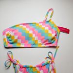 Xhilaration Junior's Swimsuit Size Medium Pink Multi 2 Piece Bikini Swimwear Photo 4
