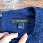 Banana Republic  • Pleated Flannel Dress sleeveless sheath navy blue tweed Photo 6
