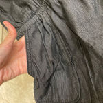 Pact  NWT Denim Chambray Sleeveless Collared Utility Romper Jumpsuit Dark Wash XL Photo 10