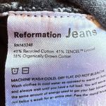 Reformation High Rise Straight Leg Jeans in Black Monterey Wash Sz 31 Photo 5