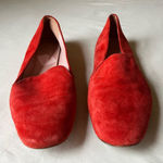 J.Crew Red Suede Cecile Smoking Slippers Women's Size 7 Minimalist Flats Photo 0