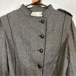 ZARA Black & White Long Sleeve Asymmetrical Button Tie Waist Coat Size L Photo 1