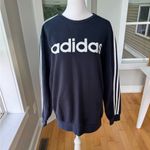 Adidas Originals Navy Blue Logo Three Stripes Crewneck Sweatshirt Size Medium Photo 11