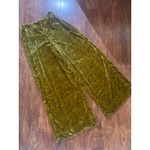 Anthropologie by Wide Leg Velvet Trousers Pants AS-IS Size 4 Rose Print Crushed Photo 4