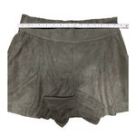 1. State  Women's High Waist Shorts Vegan Faux Suede Pleated Olive Earth Sz S Photo 8