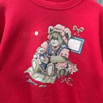 Vintage Hanes Heavyweight Grandma Bear Graphic Sweatshirt Red Size M Photo 1